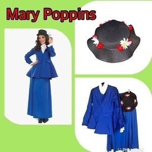 ▶️ FUN SHACK ◀️ Mary Poppins Costume with upgraded hat. Size Large